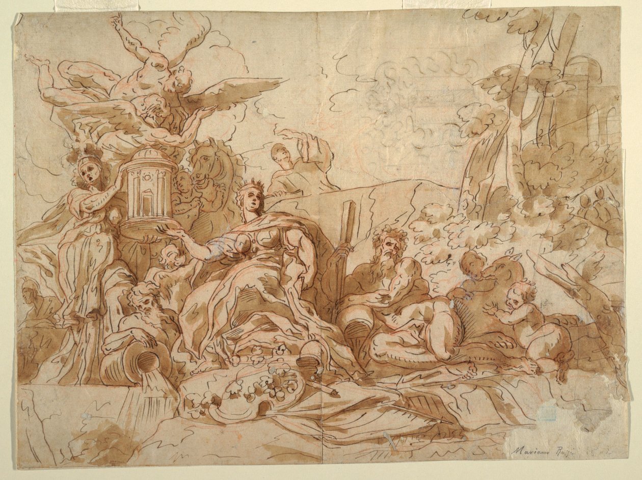 Rysunek, Juno, 1731-1807 autorstwa Mariano Rossi