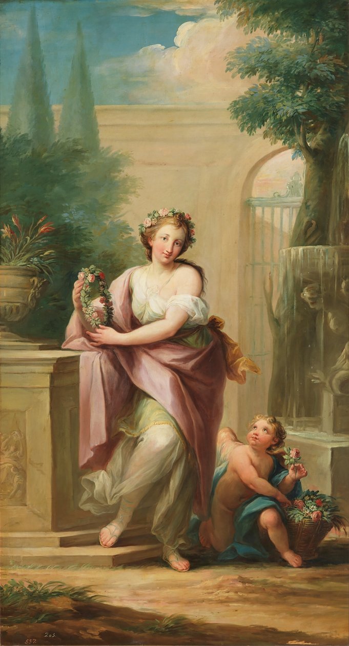 La Primavera, ok. 1805-06 (olej na płótnie) autorstwa Mariano Salvador de Maella