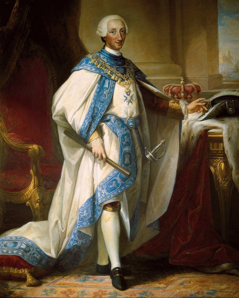 Portret Jego Królewskiej Mości Króla Karola III (1716-1788) autorstwa Mariano Salvador de Maella
