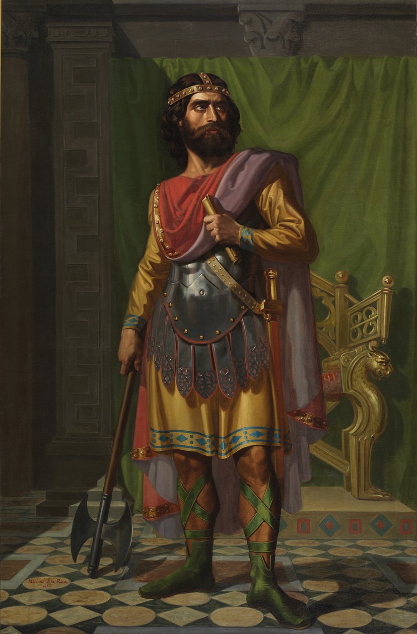 Sisebut, król Wizygotów, 1854 autorstwa Mariano de la Roca y Delgado
