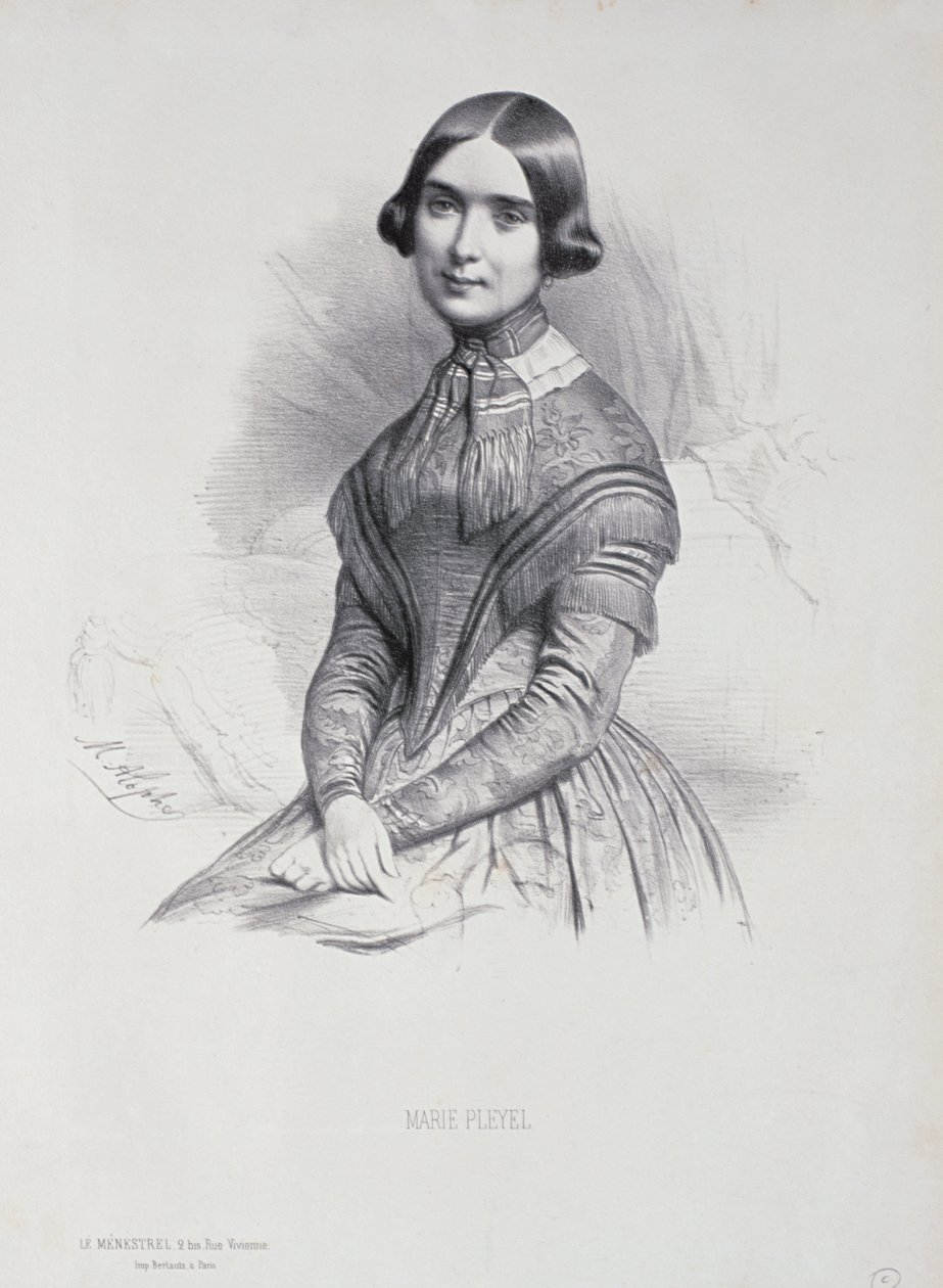 Portret Marie Pleyel (1811-75) autorstwa Marie Alexandre Alophe