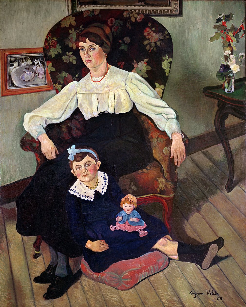 Portret Marie Coki i jej córki, 1913 autorstwa Marie Clementine (Suzanne) Valadon