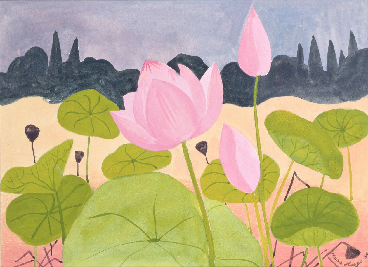 Lotos w Garrigue, 1984 autorstwa Marie Hugo