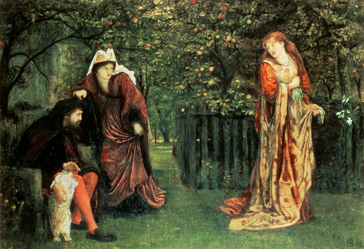 Sir Tristram i La Belle Iseult autorstwa Marie Spartali Stillman