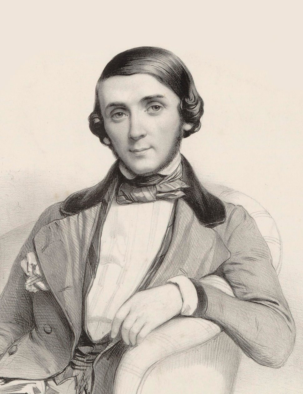 Portret pianisty i kompozytora Jean-Henri Raviny 1818-1906, ok. 1845. autorstwa Marie Alexandre Menut Alophe