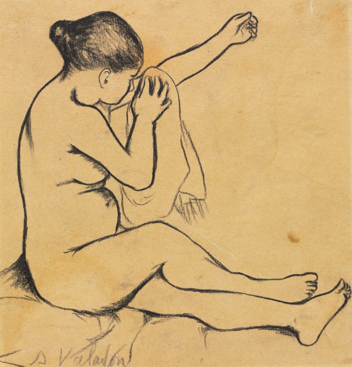 Siedząca kobieta nago, pierwsza trzecia XX wieku. autorstwa Marie Clementine (Suzanne) Valadon