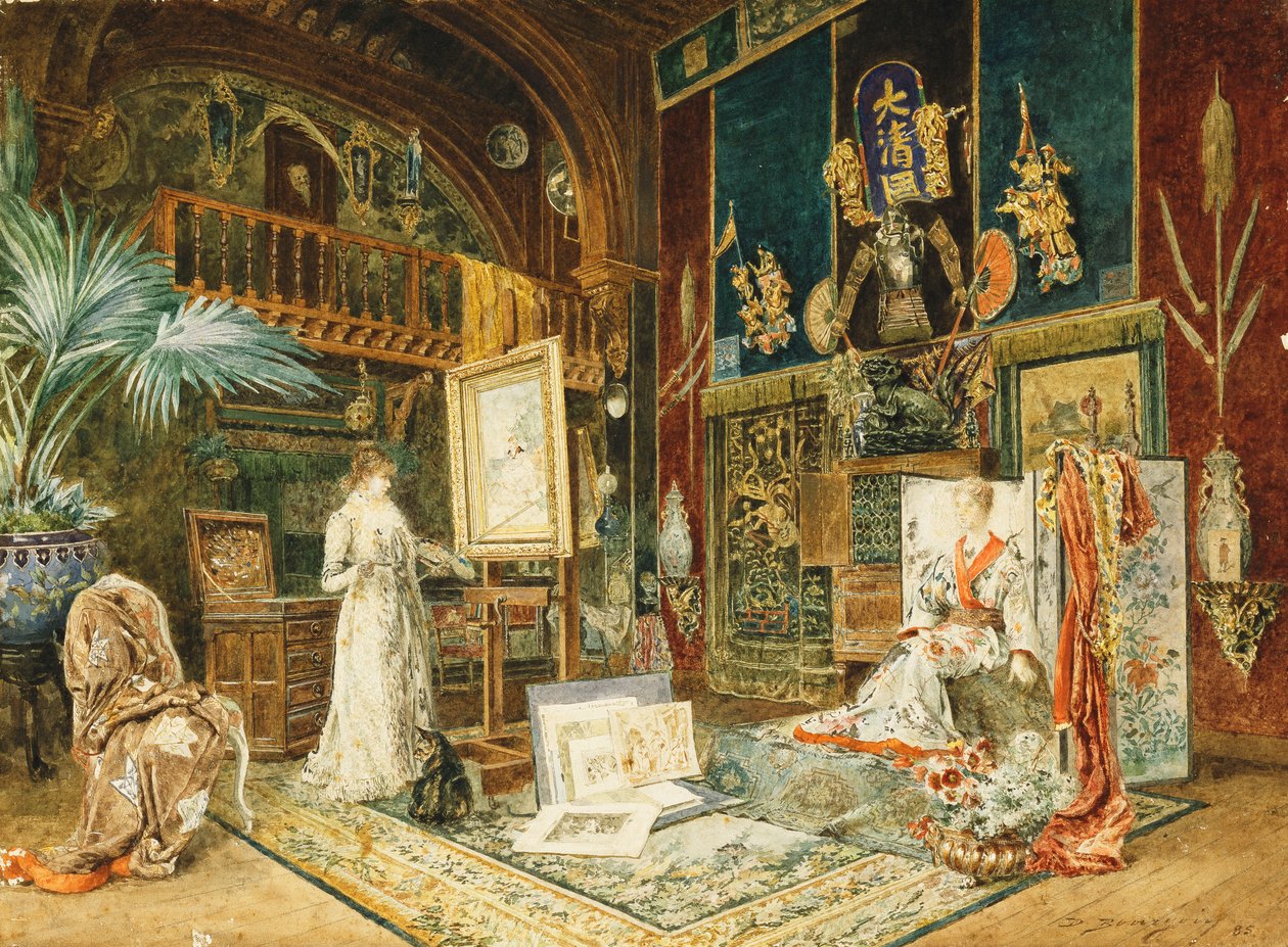 Studio Sarah Bernhard, 1885 autorstwa Marie Desire Bourgoin