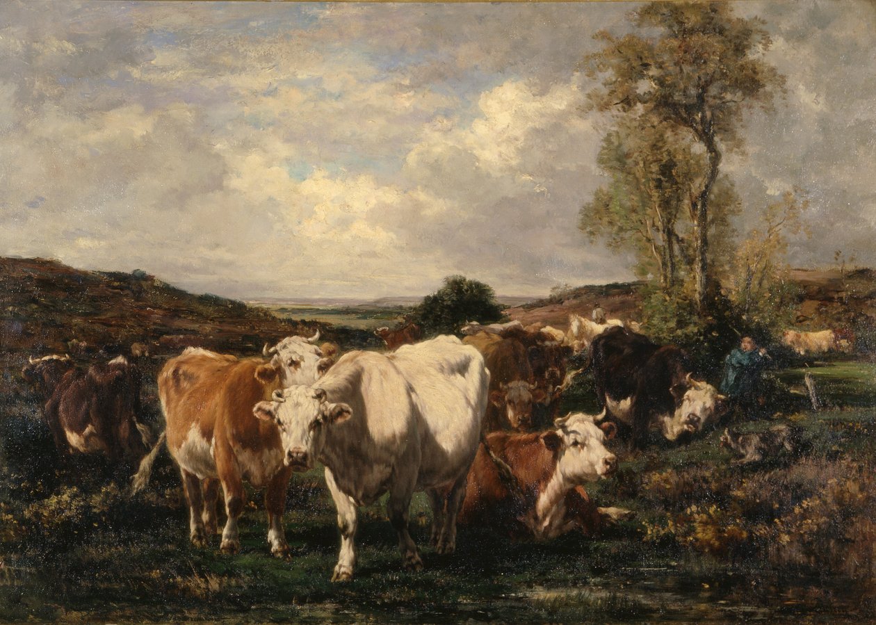 Stado (olej na płótnie) autorstwa Marie Dieterle