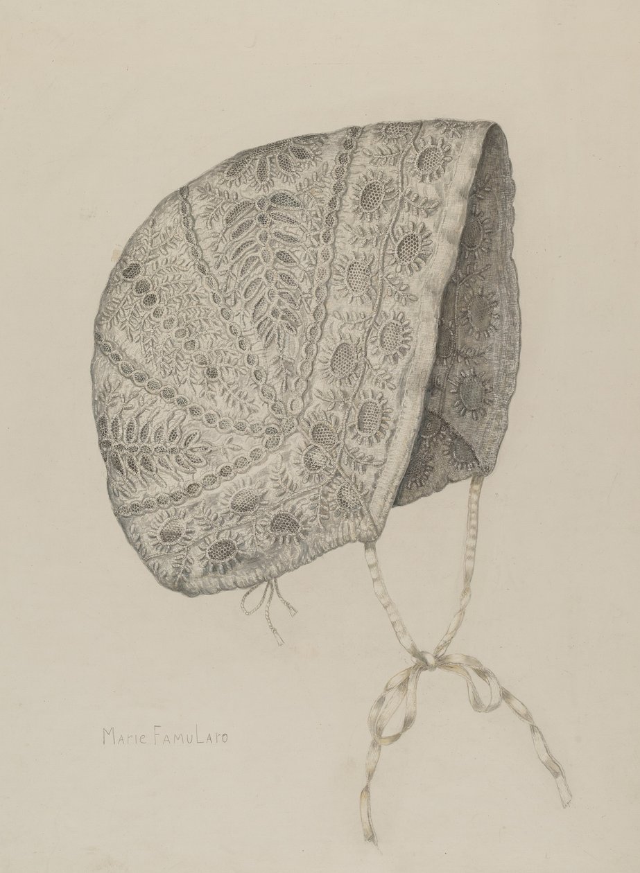 Czapka dziecięca, ok. 1900 r. 1938. autorstwa Marie Famularo