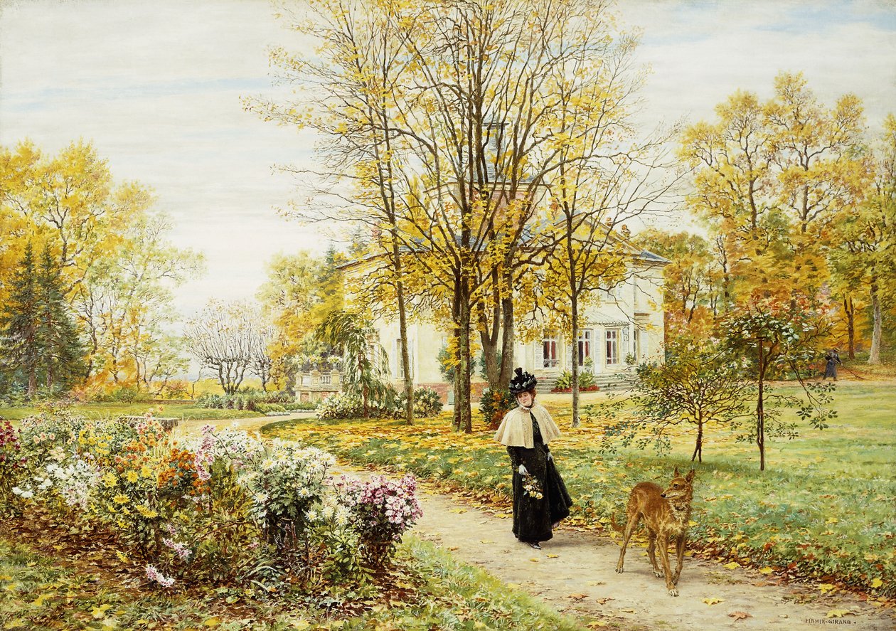 Promenada w jesienny dzień, autorstwa Marie Francois Firmin Girard