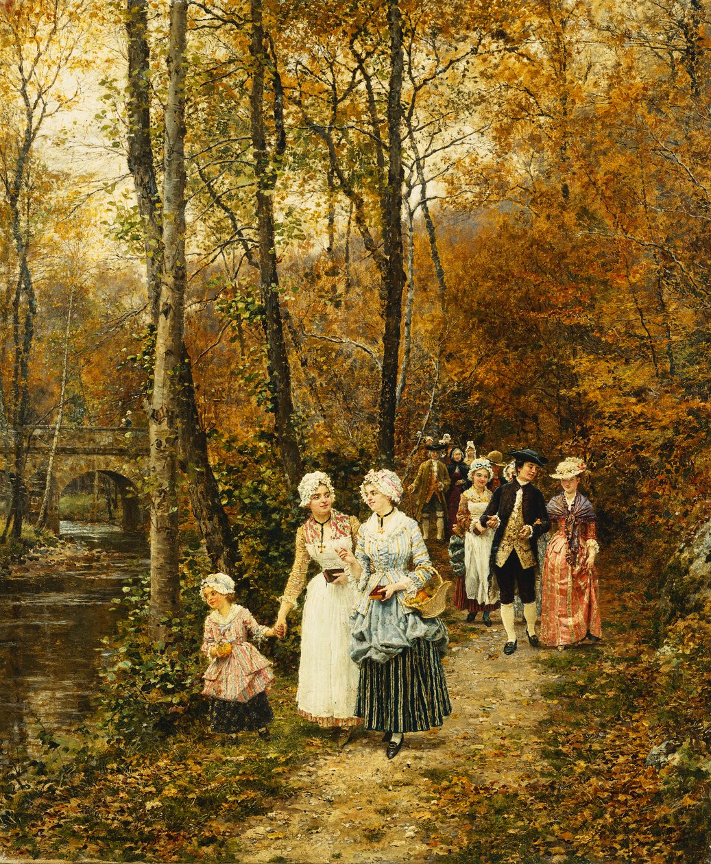 Popołudniowy spacer, 1879 autorstwa Marie Francois Firmin Girard