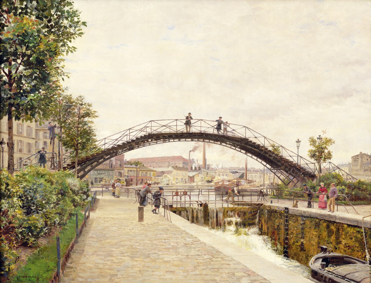 Kanał Świętego Marcina autorstwa Marie Francois Firmin Girard