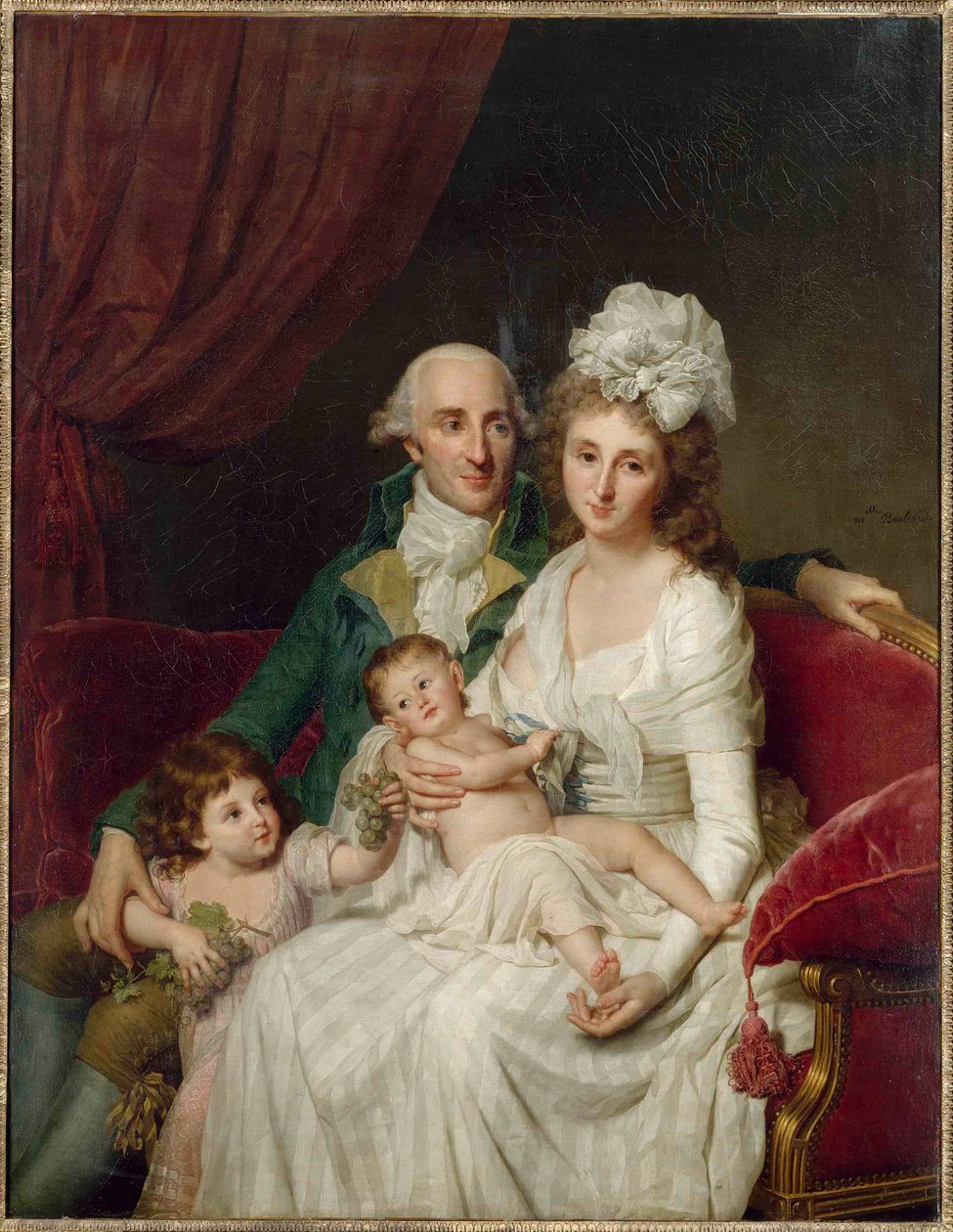 Monsieur Olive, skarbnik stanów Bretanii i jego rodzina, 1791-1792. autorstwa Marie Genevieve Bouliard