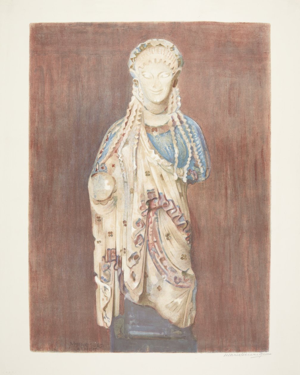 Archaiczny grecki kore (Ateny) autorstwa Marie Henriques