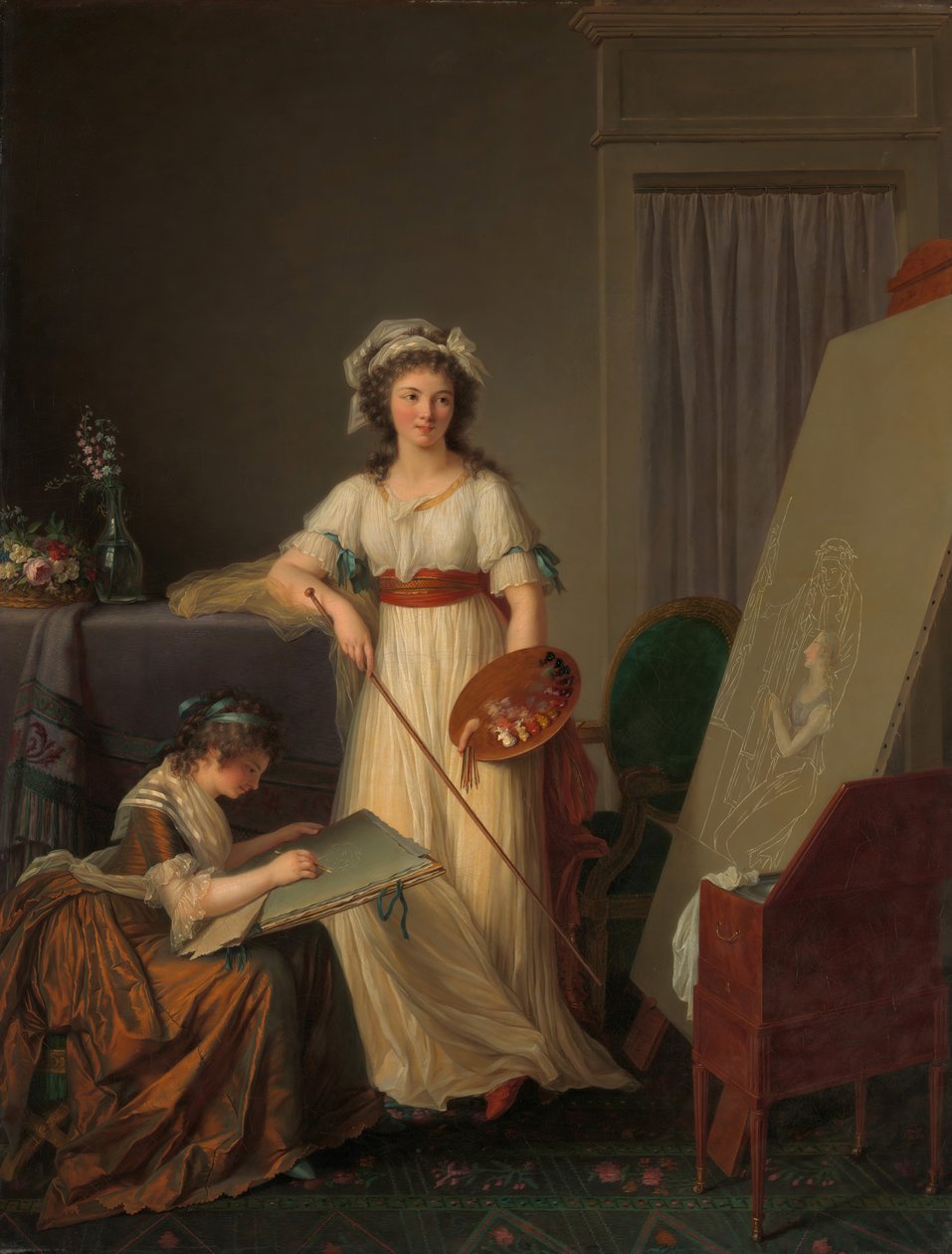 Wnętrze Pracowni Malarki, 1789. autorstwa Marie Victoire Lemoine