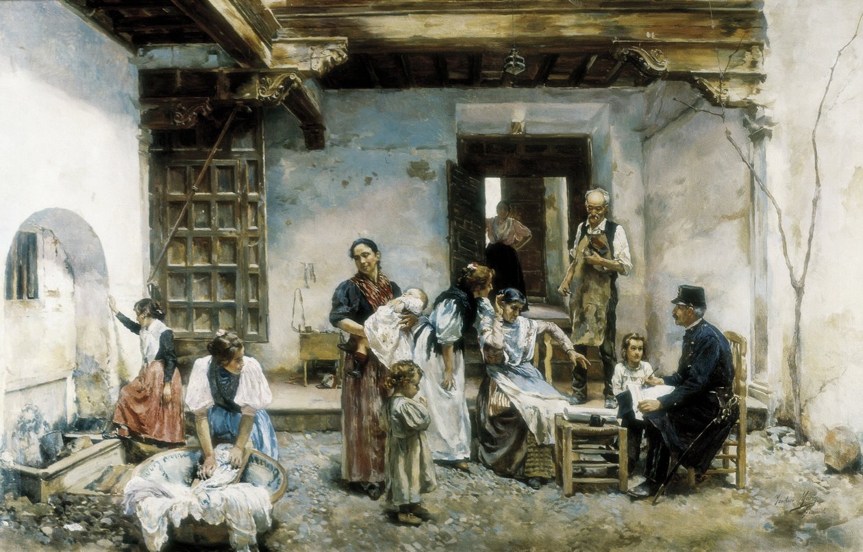 Spis ludności (olej na płótnie) autorstwa Marin Isidoro Gares