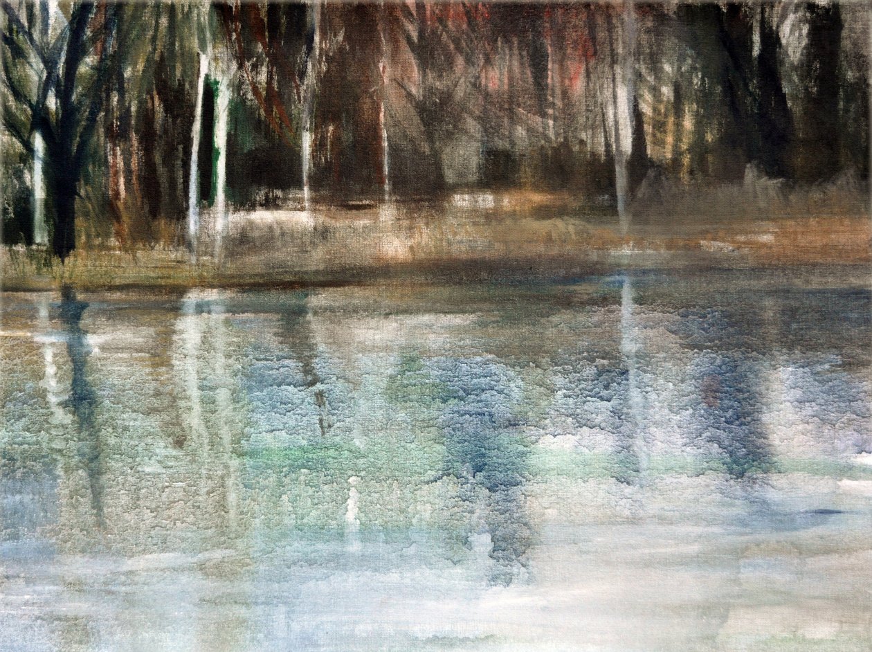 Refleksje, 2018 (olej na płótnie) autorstwa Marina Falco