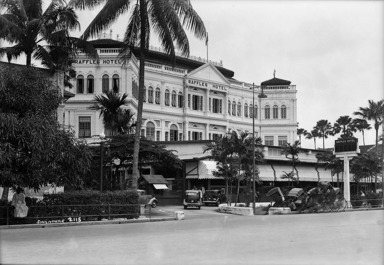 Widok na hotel Raffles, Singapur autorstwa Marine Photo Service