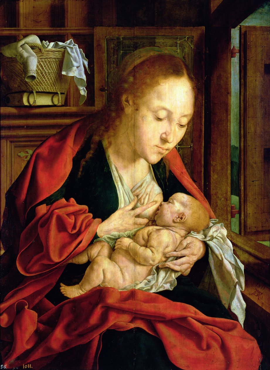 Madonna karmiąca Dzieciątko Jezus, 1511 autorstwa Marinus van Roejmerswaelen