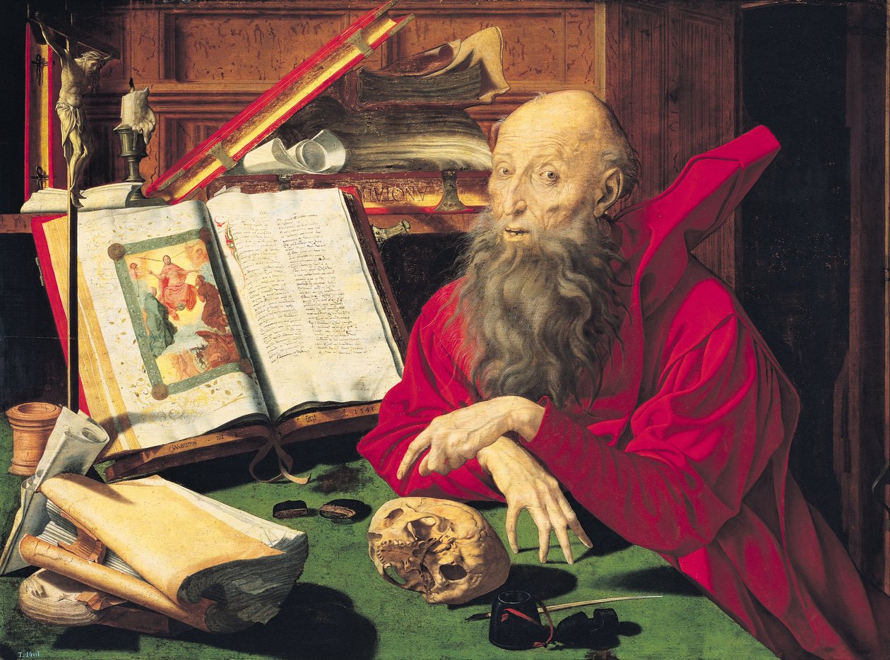 Św. Hieronim autorstwa Marinus van Roejmerswaelen