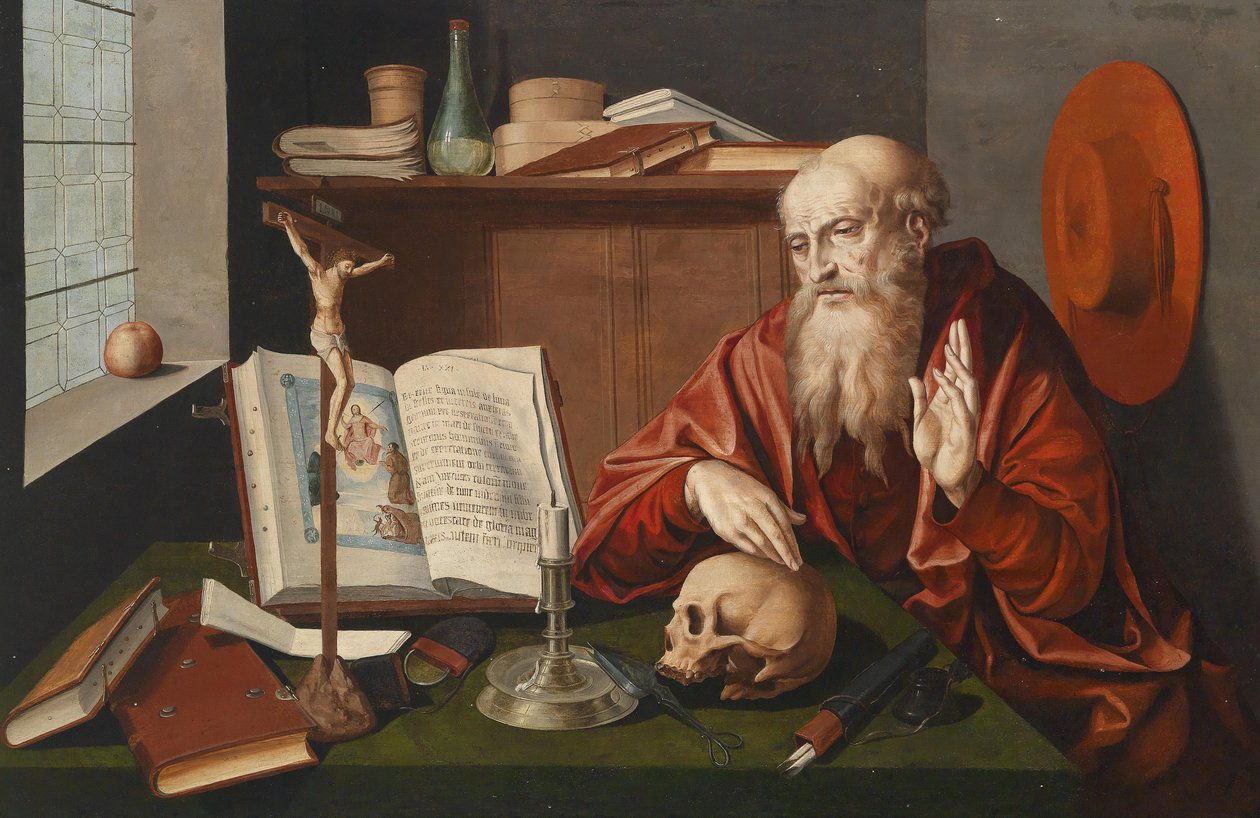 Św. Hieronim w swoim gabinecie autorstwa Marinus van Roejmerswaelen