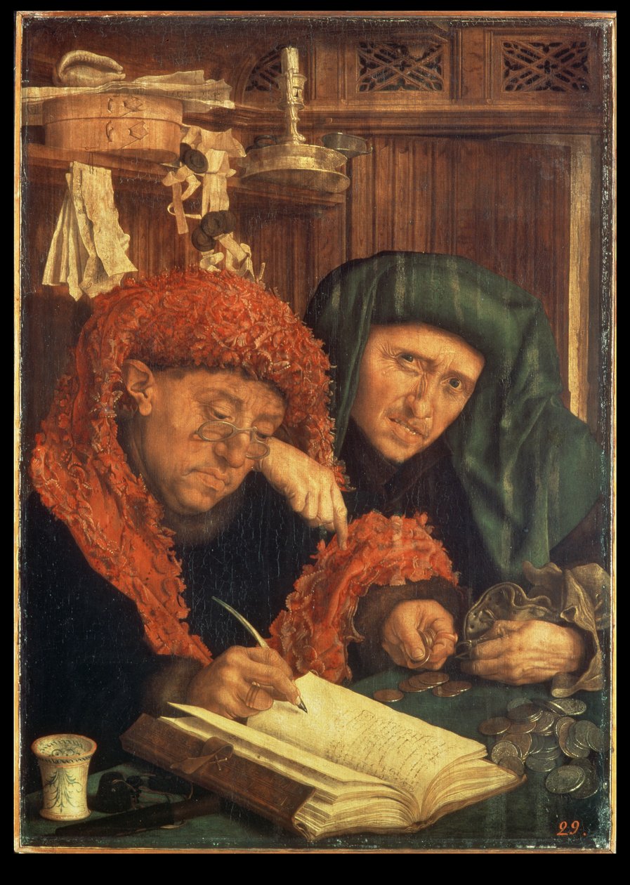 Poborcy podatkowi, 1550 (panel) autorstwa Marinus van Roejmerswaelen