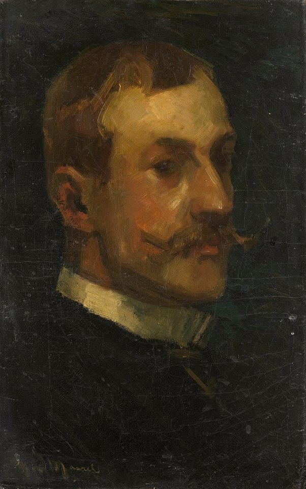 Portret Adriaana Pit 1860-1944, dyrektora Holenderskiego Muzeum Sztuki i Historii w Amsterdamie. autorstwa Marinus der van Maarel