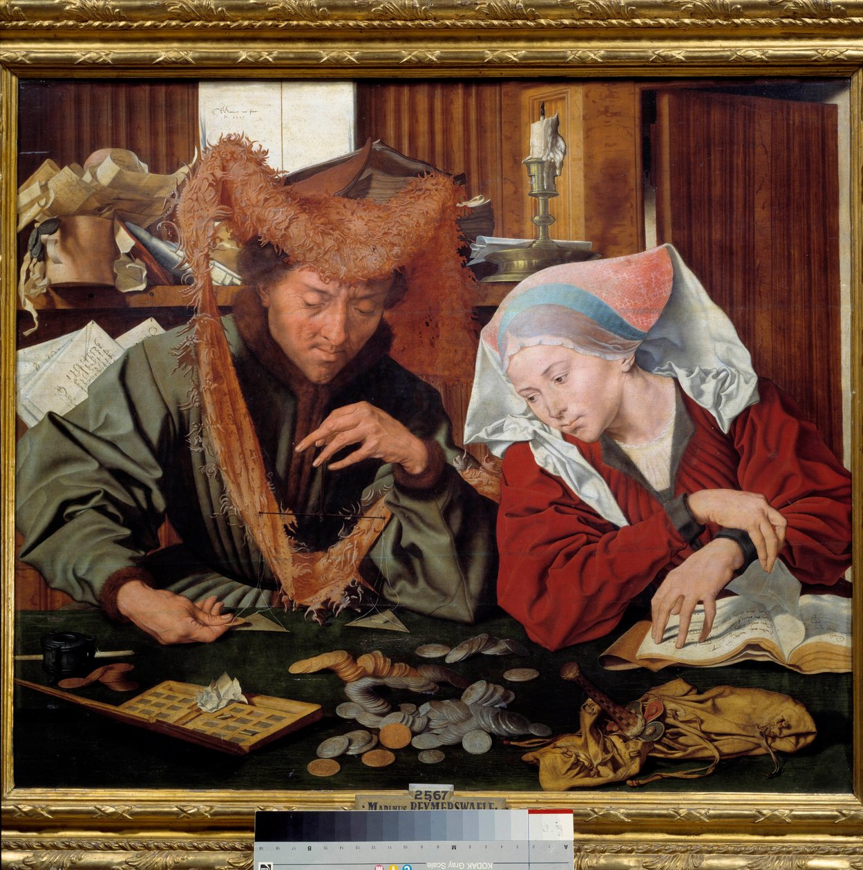 Zmieniacz pieniędzy i jego żona Kilku pożyczkodawców liczy i waży pieniądze. Obraz Marinus Claeszoon van Reymerswaele (1493-1567) 1538 Madryt, Muzeum Prado autorstwa Marinus van Reymerswaele