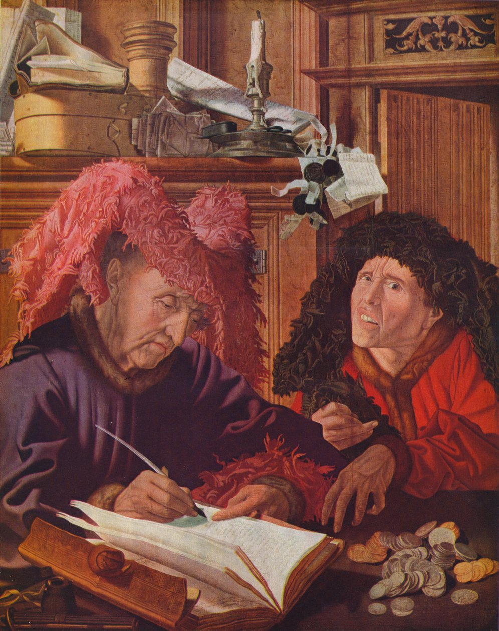 Dwóch bankierów lub lichwiarzy, ok. 1540, 1939 r. autorstwa Marinus van Reymerswaele