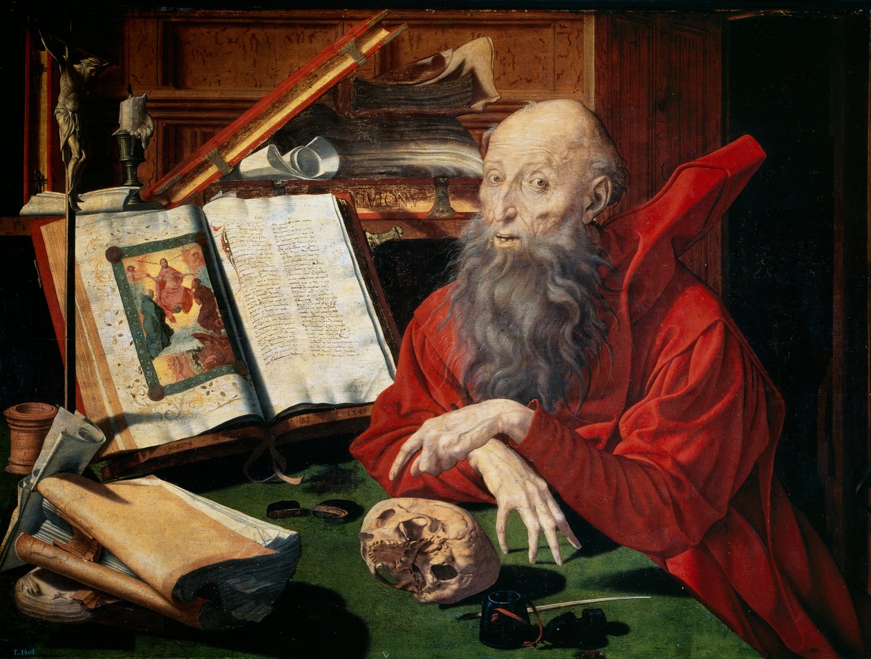 Święty Hieronim, 1547 autorstwa Marinus van Roejmerswaelen
