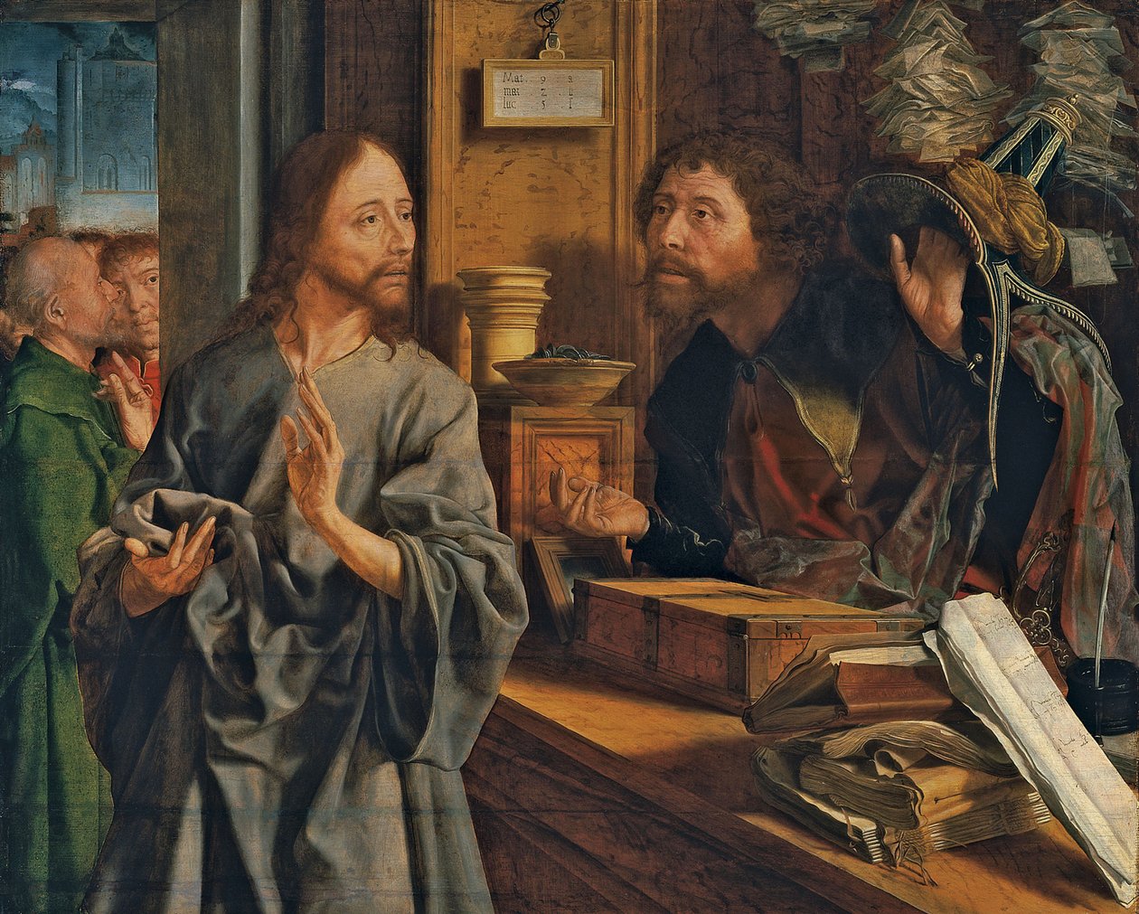 Powołanie św. Mateusza, ok. 1530 autorstwa Marinus van Roejmerswaelen