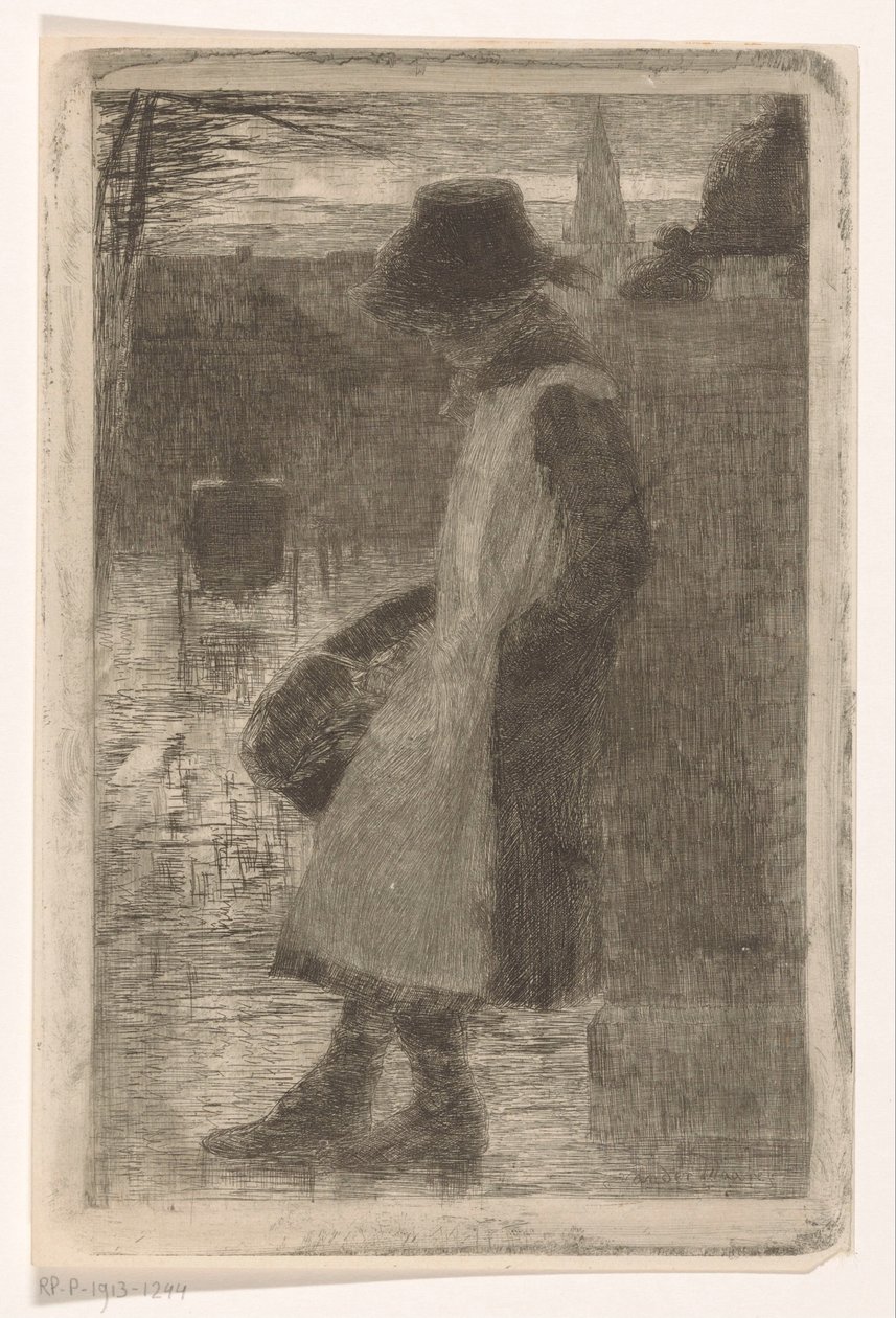 dziewczyna na ulicy autorstwa Marinus van der Maarel