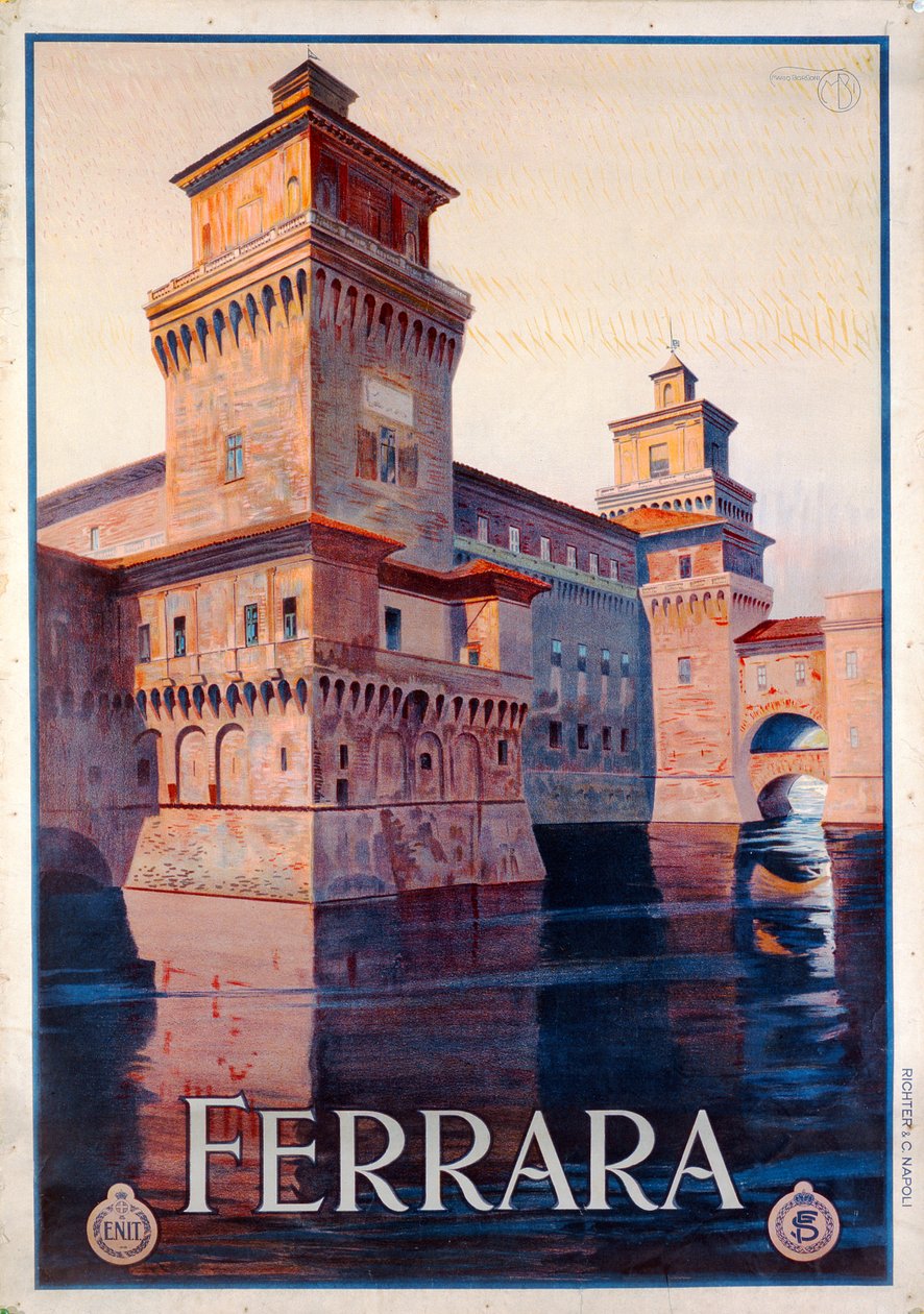 Plakat reklamowy Ferrara, 1928 autorstwa Mario Borgoni