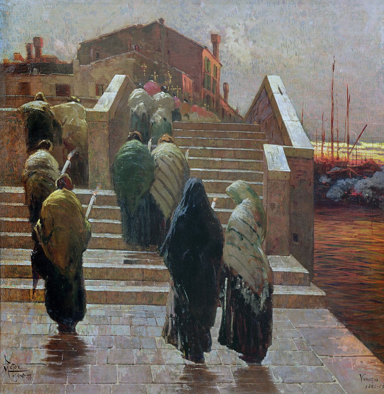 Wieczór czerwony, z Beau Temps Espoir, 1882-1902 autorstwa Mario de Maria