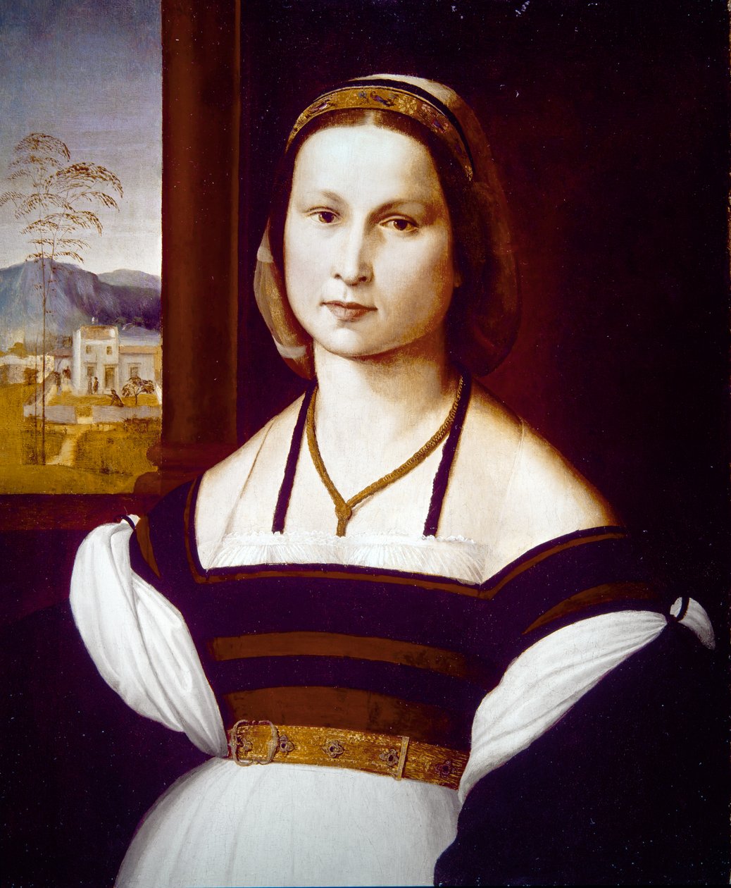 Portret młodej damy (na panelu) autorstwa Mariotto Albertinelli