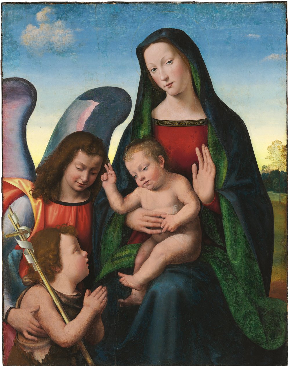 Madonna z Dzieciątkiem z młodym św. Janem Chrzcicielem i Aniołem autorstwa Mariotto Albertinelli