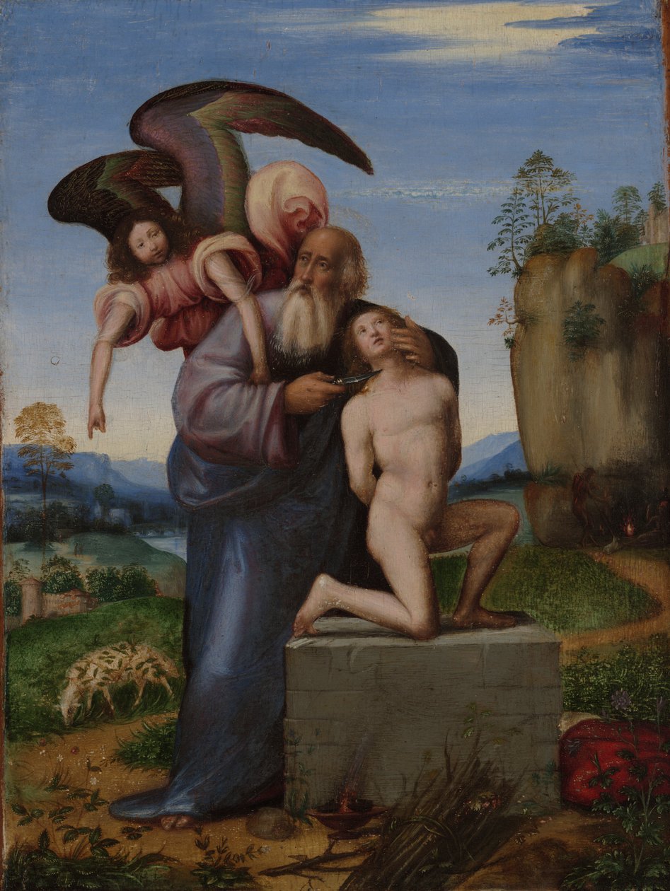 Ofiara Izaaka autorstwa Mariotto Albertinelli