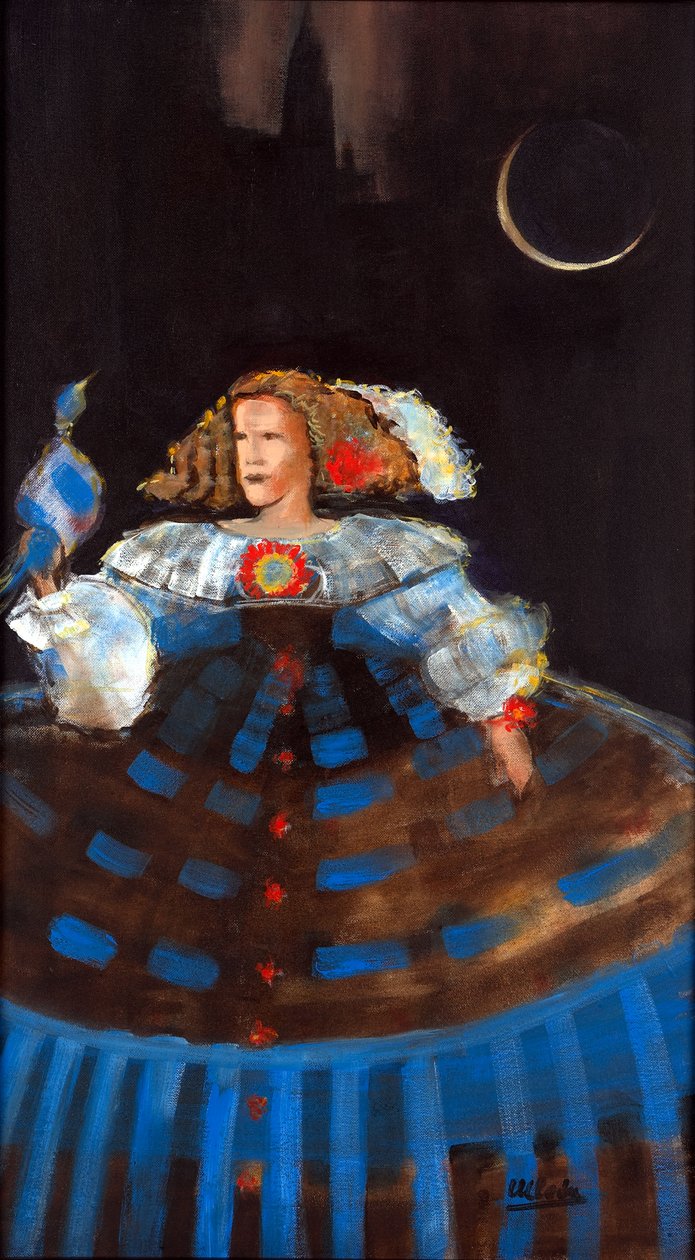 Menina i Eclipse (olej i akryl na płótnie) autorstwa Marisa Leon