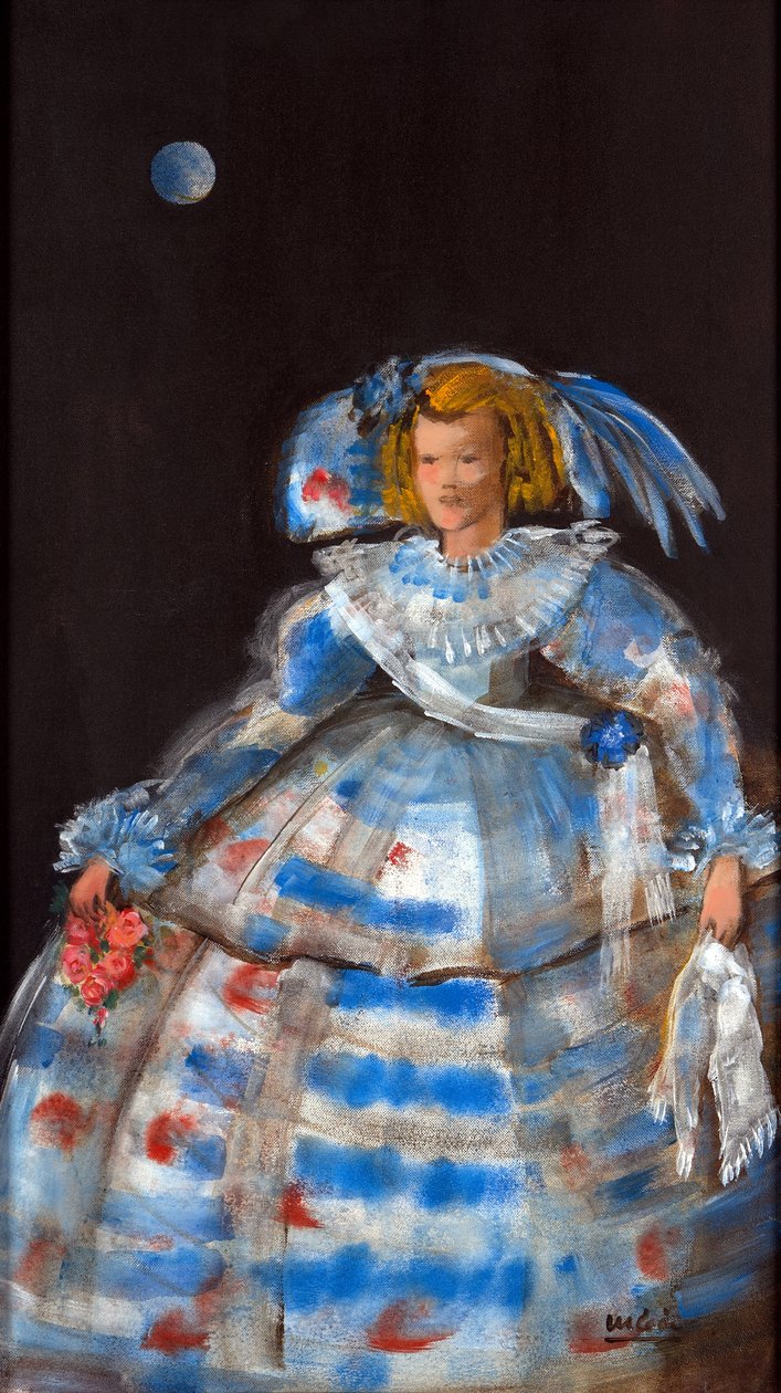 Menina z Blue Moon (olej i akryl na płótnie) autorstwa Marisa Leon