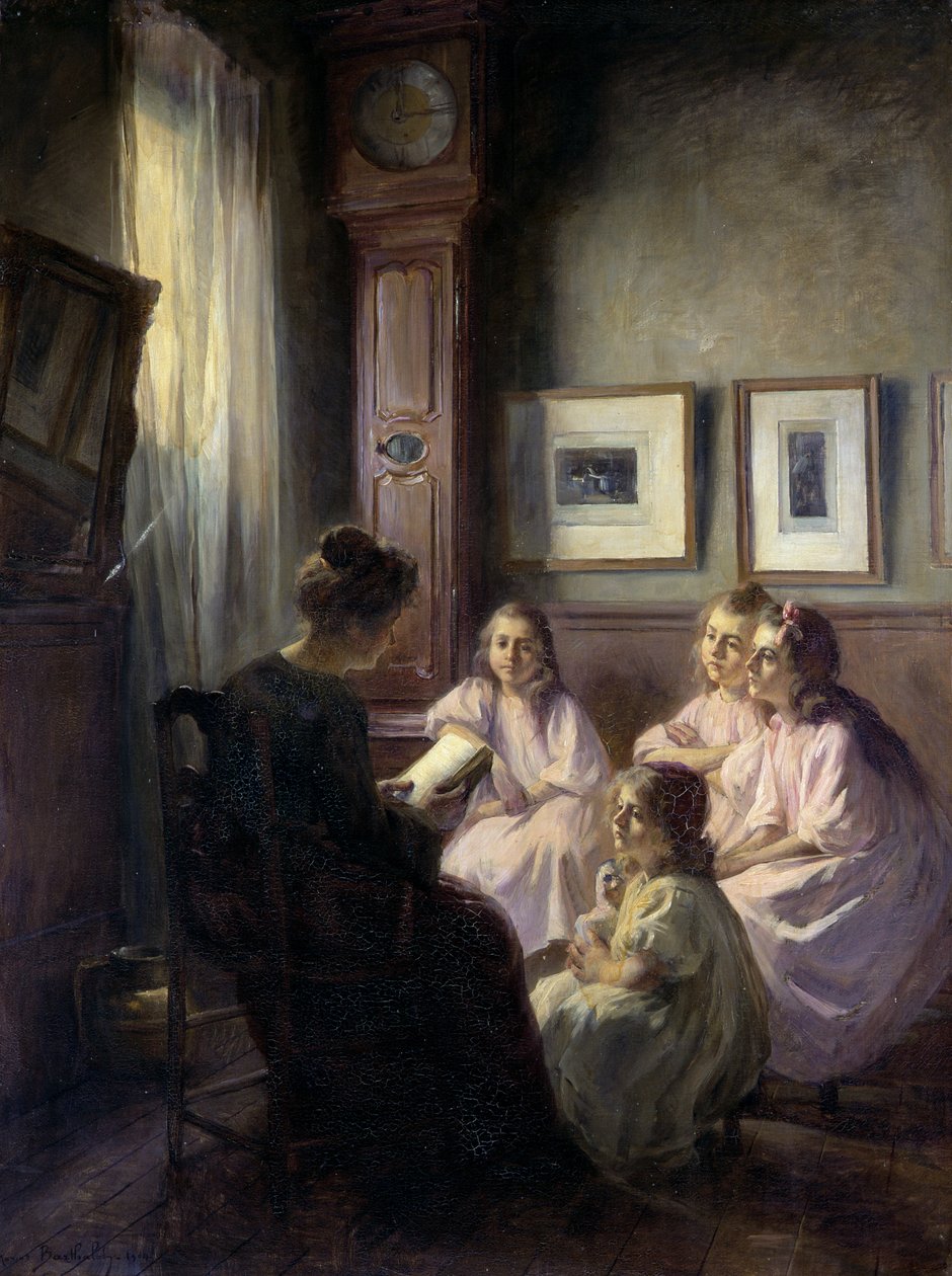 Bajki dla dzieci, 1904 olej na płótnie autorstwa Marius Bartholoty