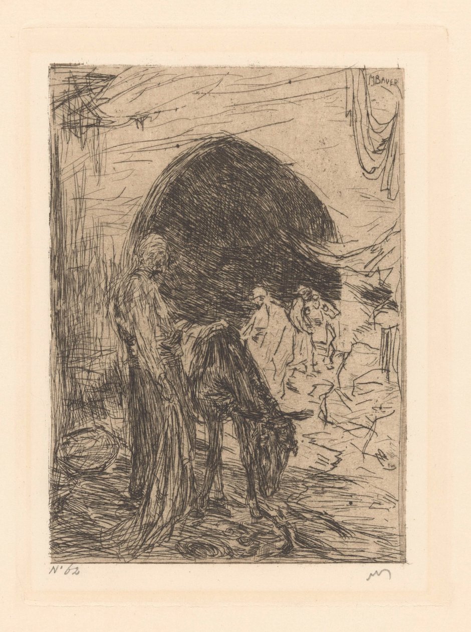 Kierowca osła w Konstantynopolu autorstwa Marius Bauer (signed by artist)