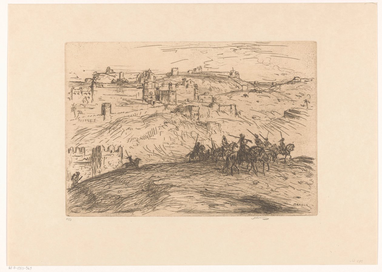 Jeźdźcy na wzgórzu autorstwa Marius Bauer (signed by artist)
