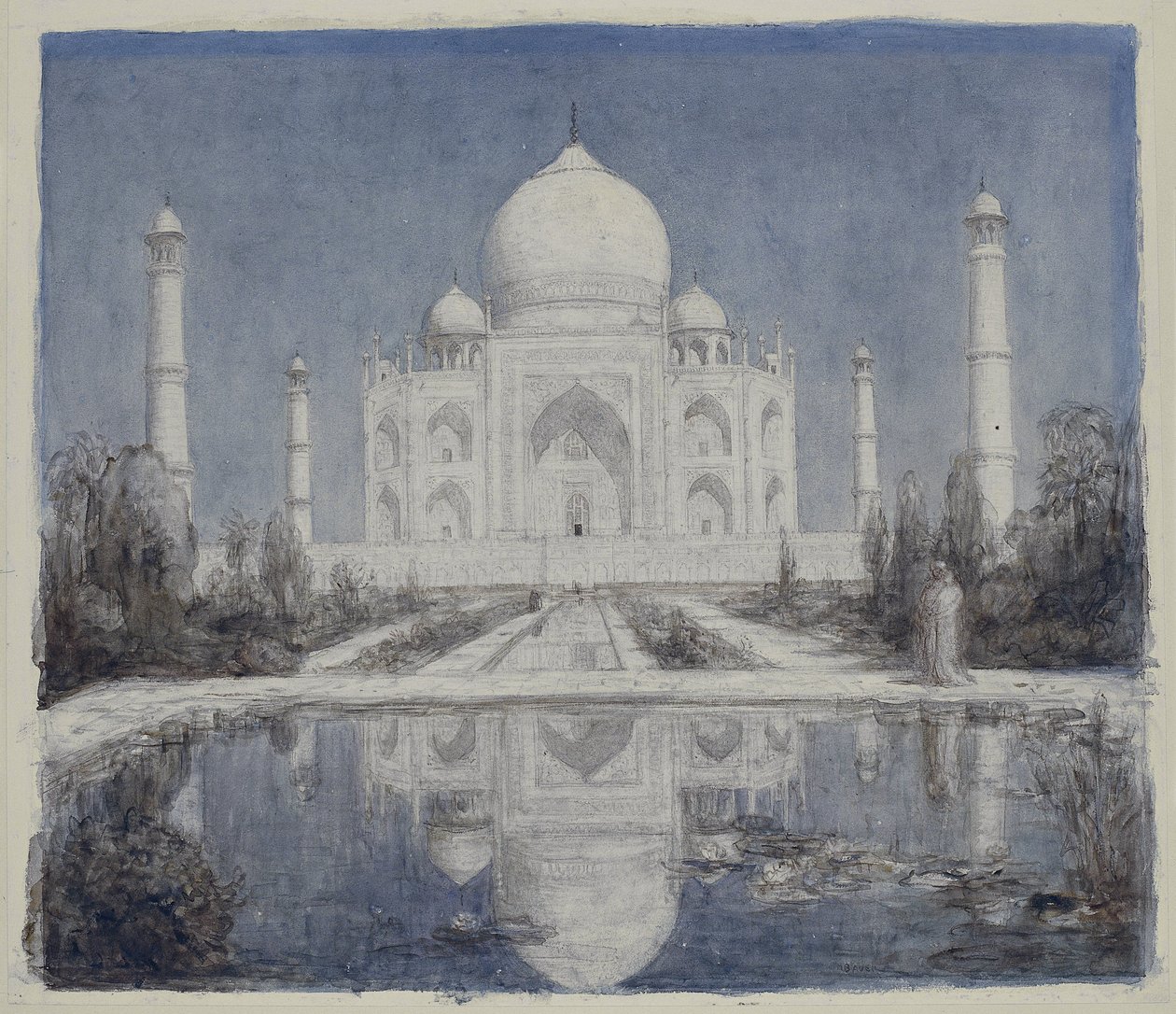 Taj Mahal przy świetle księżyca autorstwa Marius Bauer