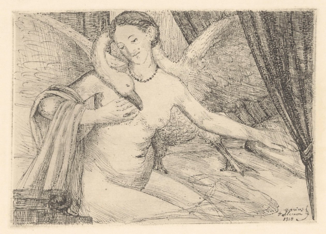 Leda i łabędź autorstwa Marius Holleman