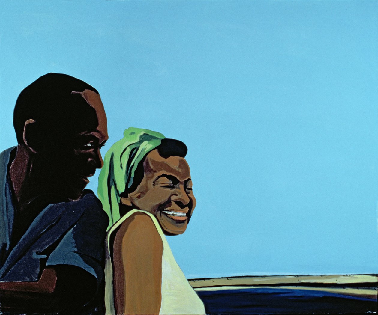 Portret kubański nr 10, 1996 (akryl na płótnie) autorstwa Marjorie Weiss