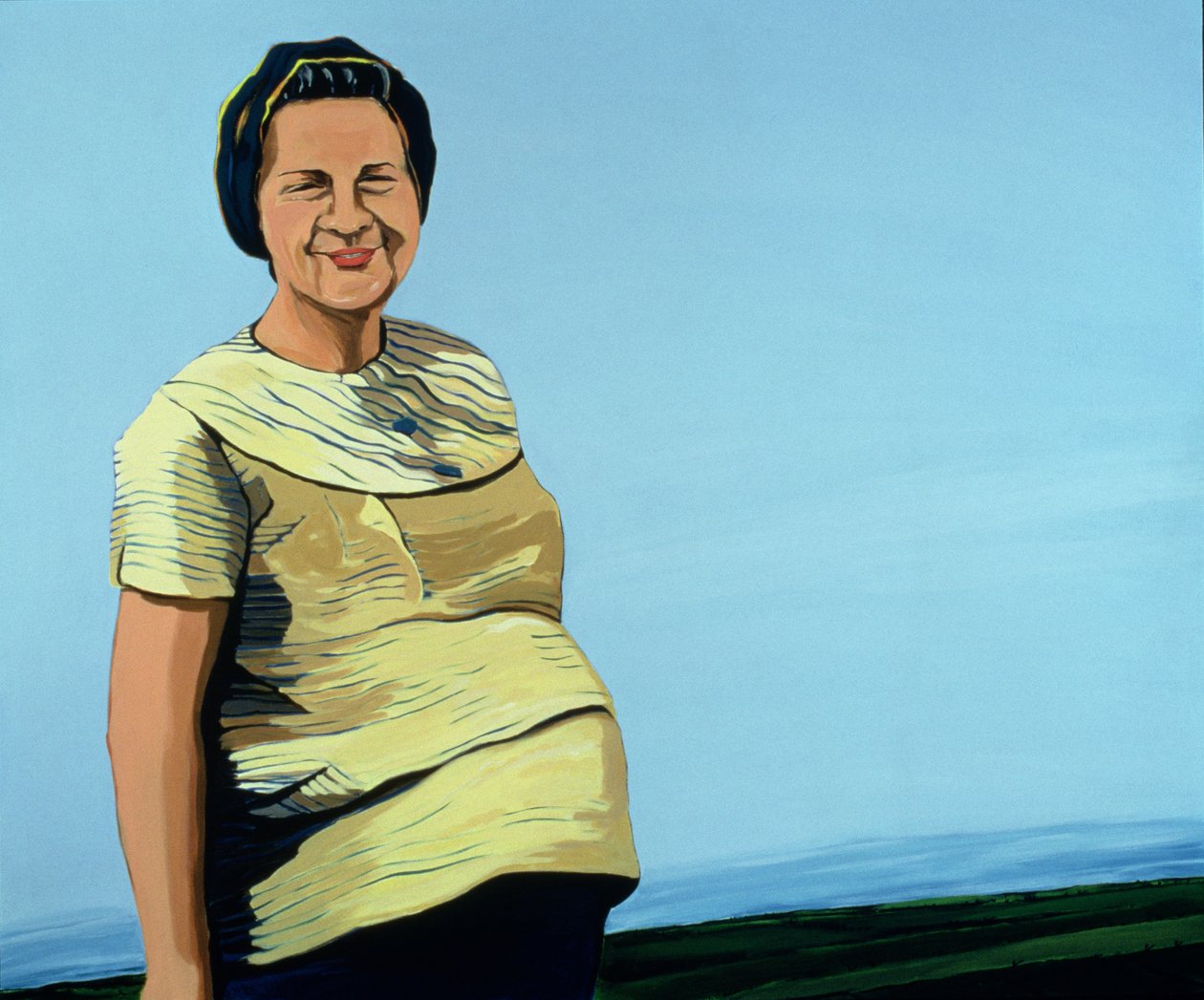 Portret kubański nr 9, 1996 (akryl na płótnie) autorstwa Marjorie Weiss