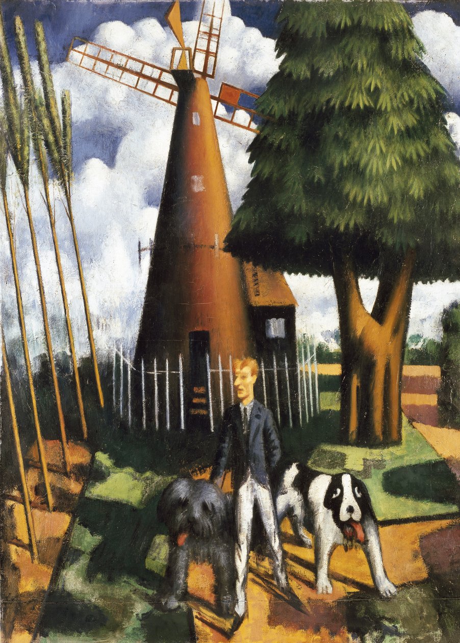 Gilbert Cannan i jego młyn, 1916 autorstwa Mark Gertler