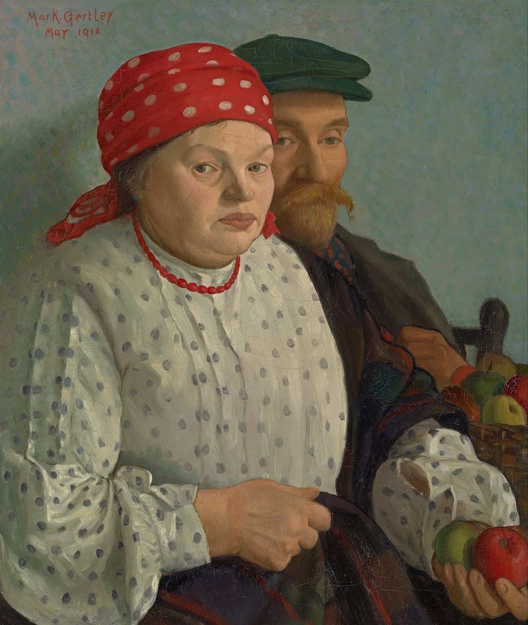 Kobieta jabłko i jej mąż autorstwa Mark Gertler