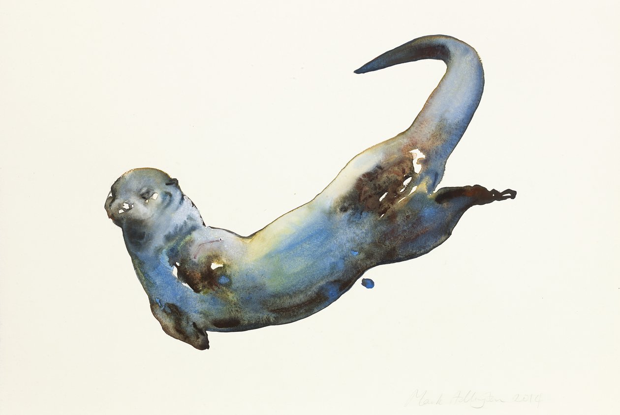 Aqua, 2014, (akwarela na papierze) autorstwa Mark Adlington