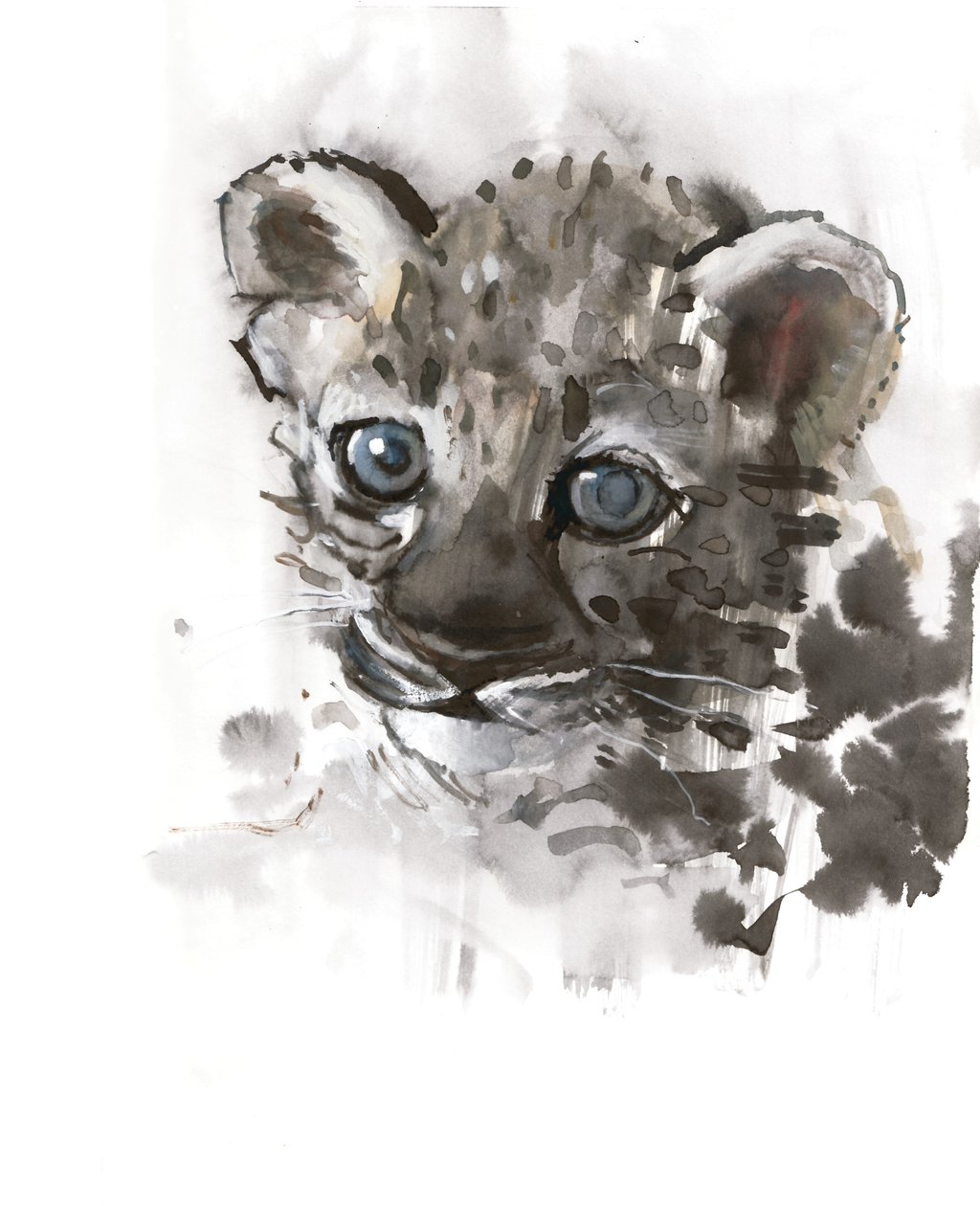 Niebieskie Oczy (Cub lamparta arabskiego), 2008 autorstwa Mark Adlington